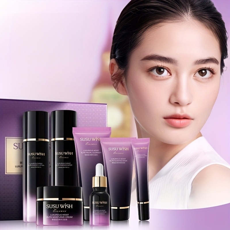 Luxury Skincare Packaging - Luksusowy i elegancki dziewięcioczęściowy zestaw esencji